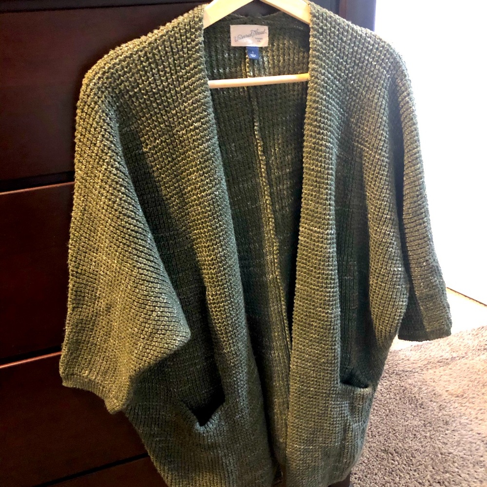 Green sweater cardigan